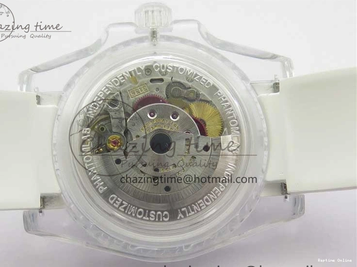 1219 Submariner Phantomlab Transparent KZF Best Edition Blue Fruit Dial on White Rubber Strap VR Classic 2563